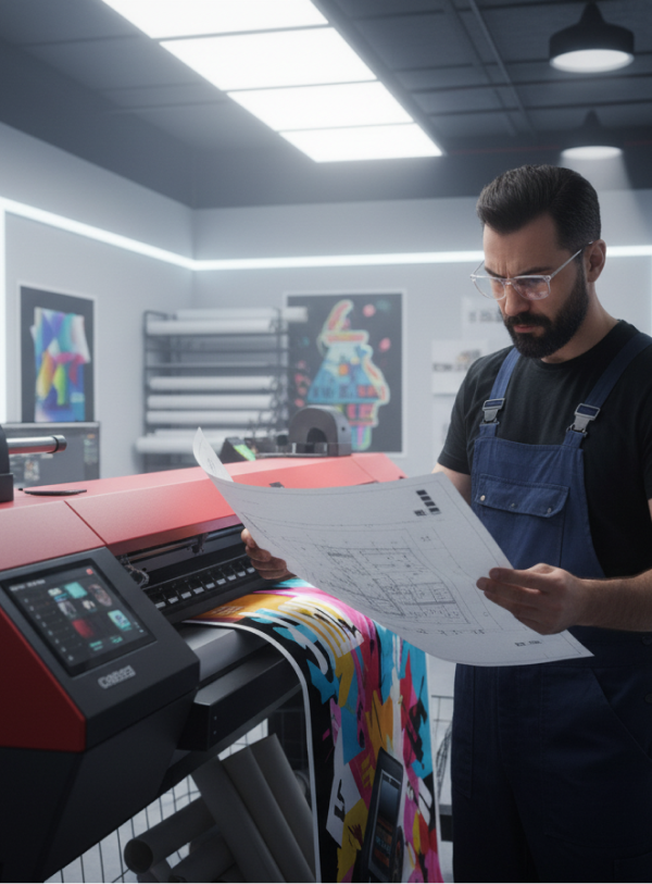 diseñador en imprenta